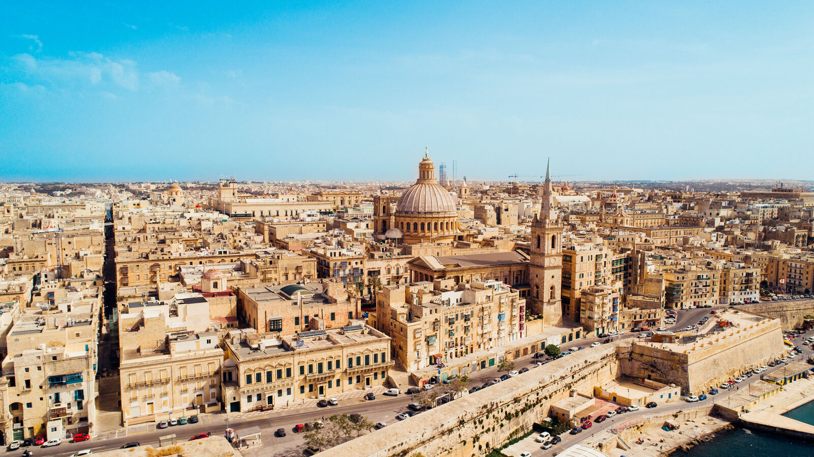 Aerial view of Valletta